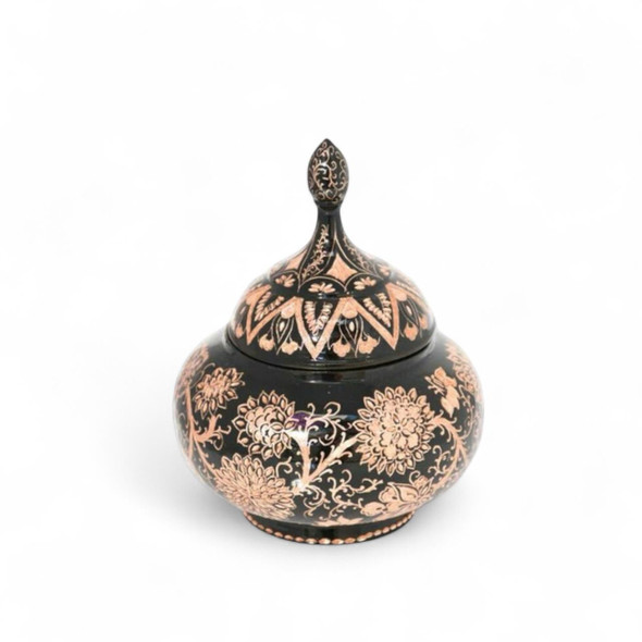 Exclusive Engraved Copper Sugar Bowl Fine Craftsmanship Detail