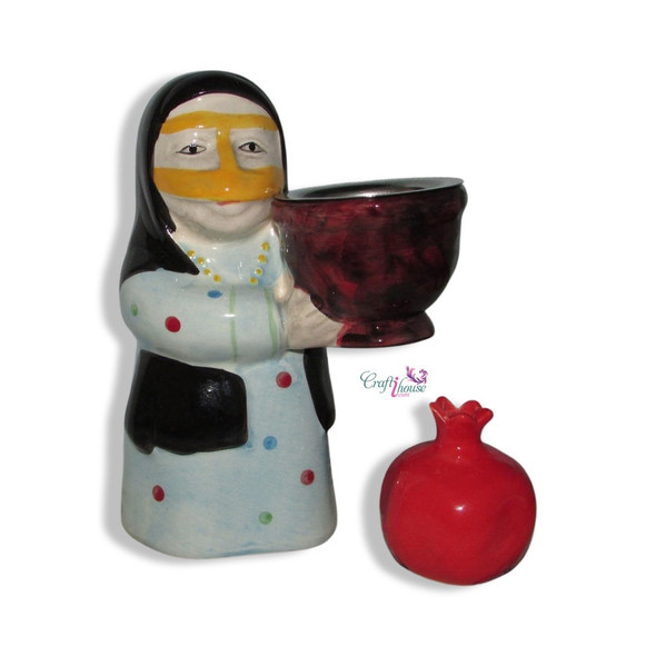 Arabian Lady Ceramic Bokhor Burner | Luxury Heritage Gift & Cultural Souvenir - Luxury Handcrafted Art Craftihouse Dubai
