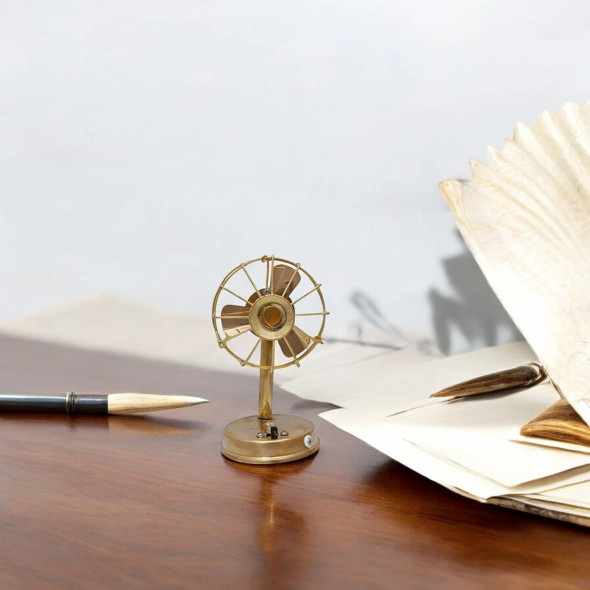 Artisan Uae Brass Fan Decor Brass High-Resolution Product Shot