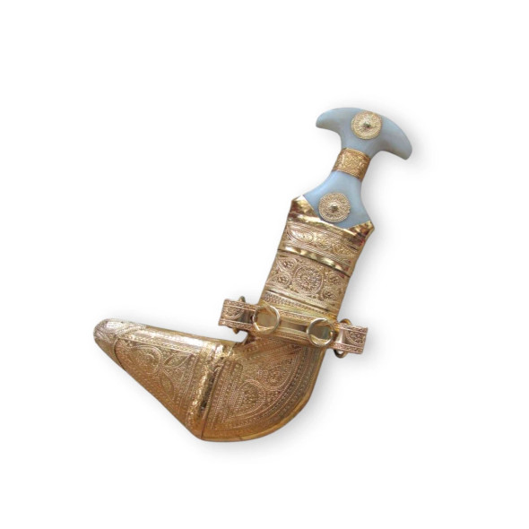 Golden Omani Khanjar | Omani Dagger | Dubai Golden Cogolden Omani Khanjar | Omani Dagger | Dubai Golden Color Dagger | Traditional Gift | Collectible Dagger Lor Dagger | Traditional Gift - Luxury Handcrafted Souvenir Craftihouse Dubai