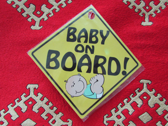 Luxury Metal Magnet Baby On Board | Handcrafted Ceramic Memento | Traditional Home Decor Premium Design Showcase