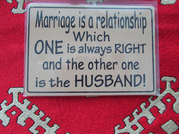 Metal Magnet Marriage Is A Relationship | Exotic Desert-themed Fridge Art | Handcrafted Gift - Luxury Handcrafted Art Craftihouse Dubai