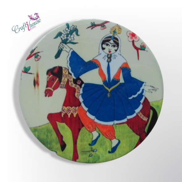 Lady & Horse Tea Home | Handcrafted Metal Figurine | Traditional Arabian Art - Luxury Handcrafted Art Craftihouse Dubai