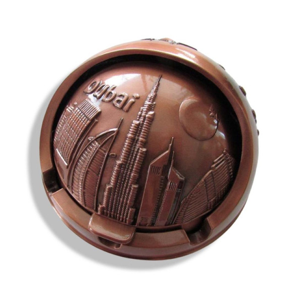 8cm Round Metal Lidded Ashtray In | Luxury Heritage Gift & Cultural Souvenir - Luxury Handcrafted Art Craftihouse Dubai
