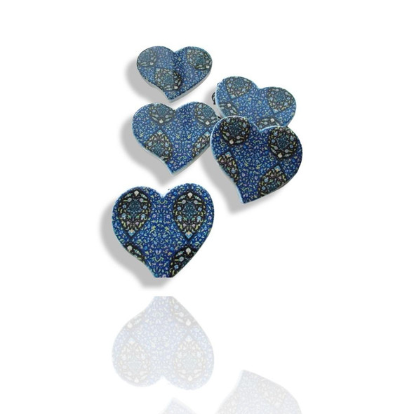 Luxury Uae Blue Pattern Heart Shaped Premium Design Showcase