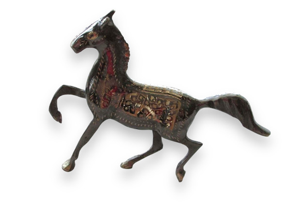 Metal Horse Sculpture Engraved Horse | Authentic Engraved Sculpture | Luxury Heritage Decor - Luxury Handcrafted Art Craftihouse Dubai