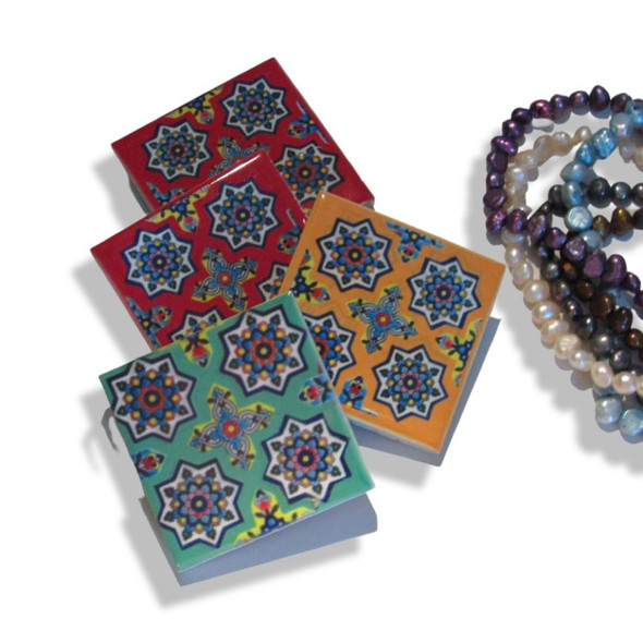 Pack Of 4 Pcs Multi Color | Handcrafted Ceramic Memento | Traditional Home Decor - Luxury Handcrafted Art Craftihouse Dubai