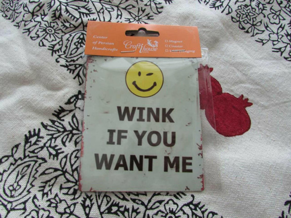 Metal Wink If You Want Me | Luxury Heritage Decor & Unique Artisan Piece - Luxury Handcrafted Art Craftihouse Dubai