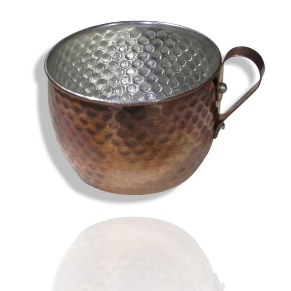 Copper Hammered Copper Handle Artisan Coffee Mug | Heritage Cultural Souvenir - Luxury Handcrafted Art Craftihouse Dubai