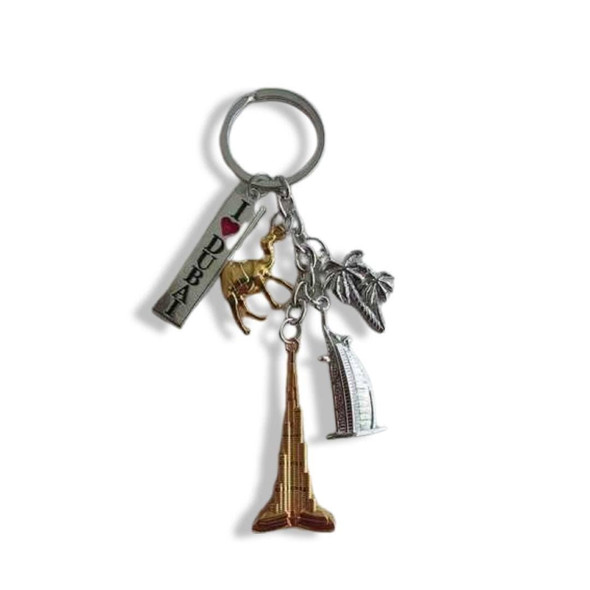 Luxury I Love Dubai Golden Keychain Burj Premium Design Showcase