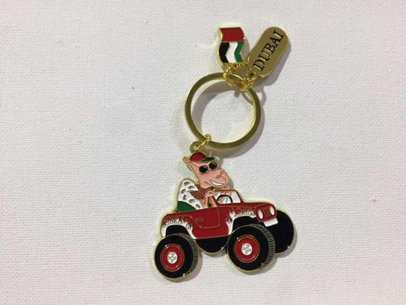 Metal camel keychain Dubai desert souvenir UAE gift key ring