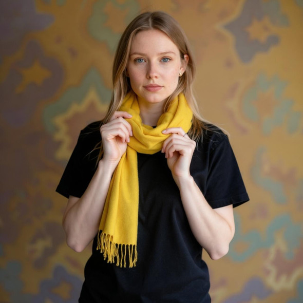 mustard yellow scarf