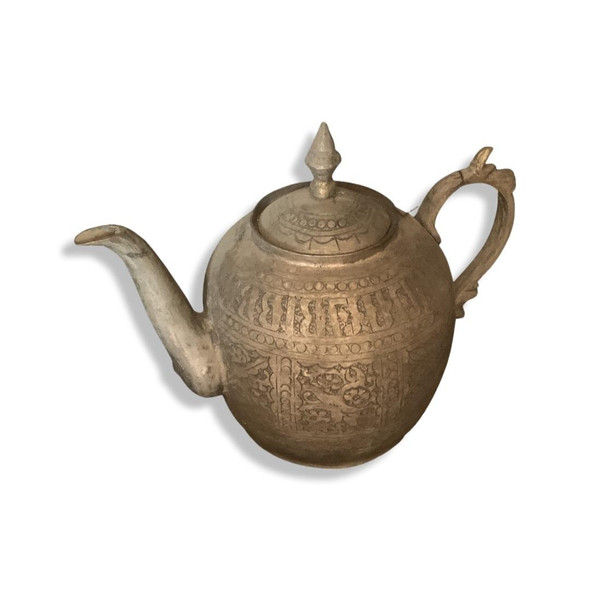 Exclusive Vintage Inspired Tea Pot Engraved Metal Tea Pot Fine Craftsmanship Detail