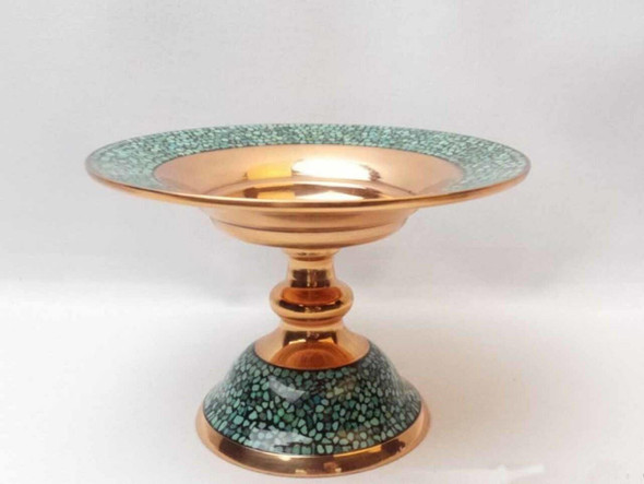 Artisan Turquoise Stone & Copper High-Resolution Product Shot