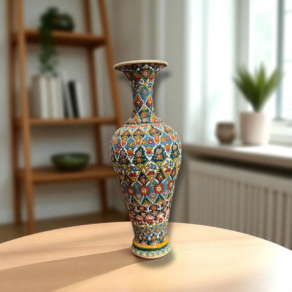 Artisan Hand Painted Ceramic Flower Vase – Premium Gift - Luxury Handcrafted Art Craftihouse Dubai