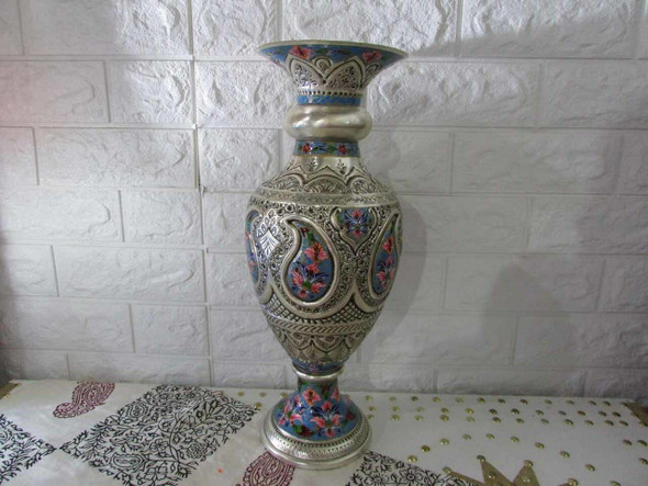 Exclusive Artisan A Engraved Copper vase Fine Craftsmanship Detail