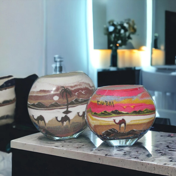 Dubai Sand Bottle Sand Bottle Art | Luxury Heritage Gift & Cultural Souvenir - Luxury Handcrafted Art Craftihouse Dubai