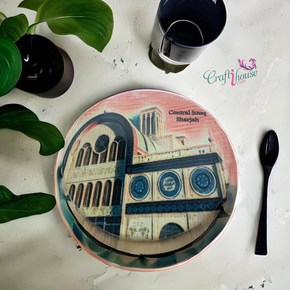 Handcrafted Sharjah Souq Souvenir plate – Craftihouse Luxury - Authentic Luxury Craftsmanship