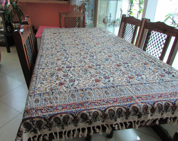Persian Block-Printed Cotton Tapestry  Ghalamkar Art