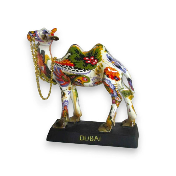 Handcrafted Vibrant Pop Art Camel Statue Lifestyle Visual