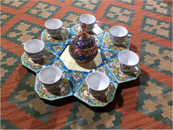 Luxury Tea Hand Painted Star Premium Design Showcase