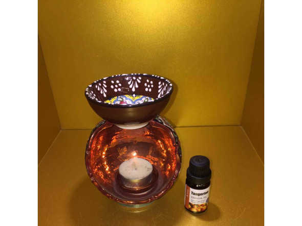 Luxury Handcrafted Hand painted Clay oil burner Premium Design Showcase