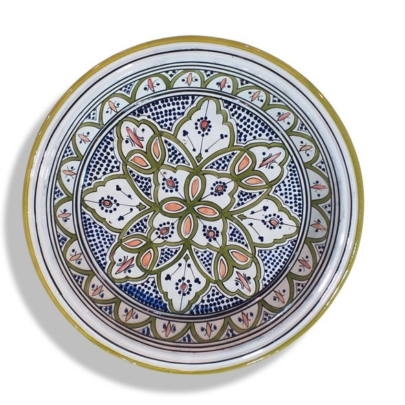 Luxury Handcrafted Moroccan wall hanging plate 35 cm Premium Design Showcase