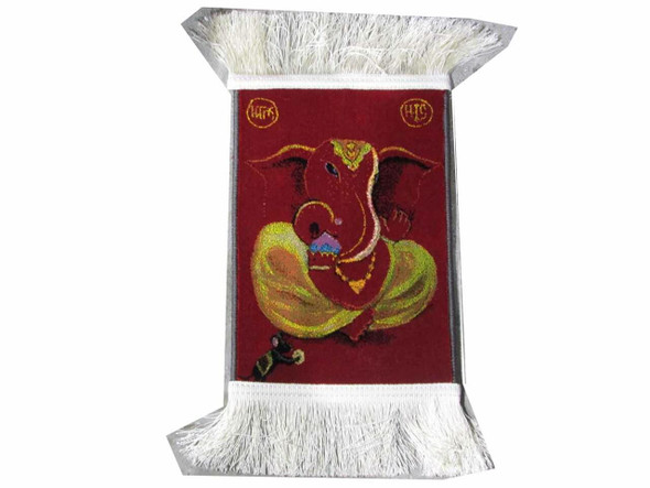 Vighnaharta Ganesha Wall Hanging 39x25 Cm Machine-made Door Carpet Sacred Ganesha Pattern Rug Hindu Deity Wall Art Durable Spiritual Home | Premium Islamic Prayer Mat | Traditional - Luxury Handcrafted Art Craftihouse Dubai