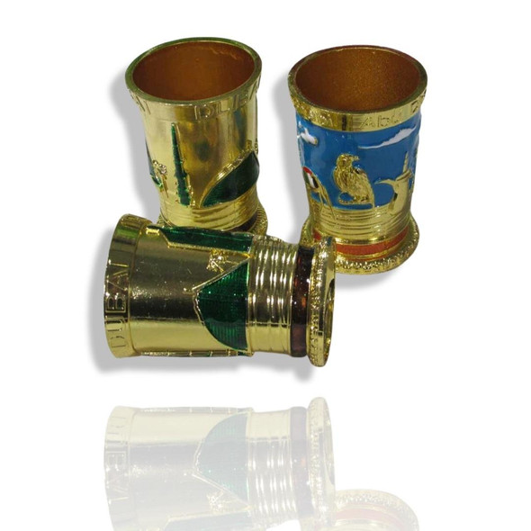 Pattern Metal Shot Glass Souvenirs | Artisan Floral Shot Glass | Traditional Drinkware Gift - Luxury Handcrafted Art Craftihouse Dubai