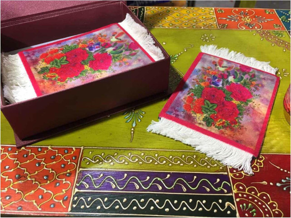 Exclusive Gorgeous Pink Pattern 6pcs Fine Craftsmanship Detail