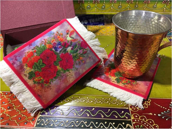 Handcrafted Gorgeous Pink Pattern 6pcs Lifestyle Visual