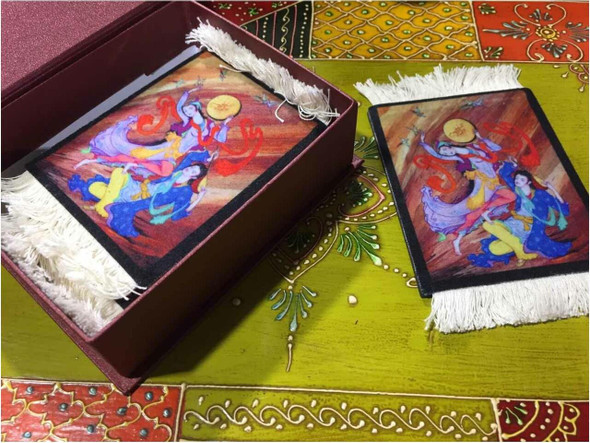Stunning 6pcs Rug Coaster | Premium Handcrafted Memento | High-end Gift - Luxury Handcrafted Art Craftihouse Dubai