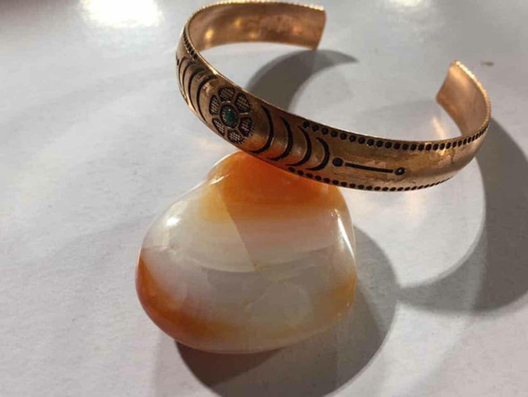 Luxury Gorgeous  Copper bracelet , handmade handicraft , adjustable bracelet , engraving on copper Premium Design Showcase
