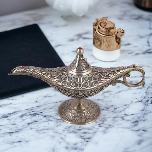 Magic Aladdin Lamp From Geni | Artisan Home Decor | Unique Middle Eastern Piece - Luxury Handcrafted Art Craftihouse Dubai
