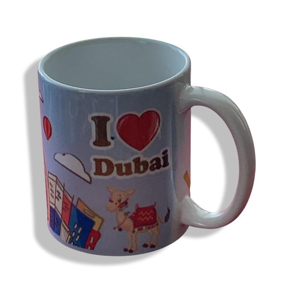 I Love Ceramic Burj Boutique Coffee Mug | Unique Dubai Cultural Gift - Luxury Handcrafted Art Craftihouse Dubai