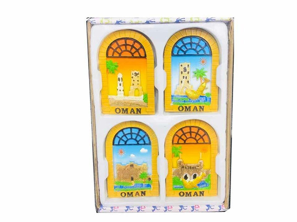 Luxury 4pcs Set Of Oman Fridge Magnet Premium Design Showcase
