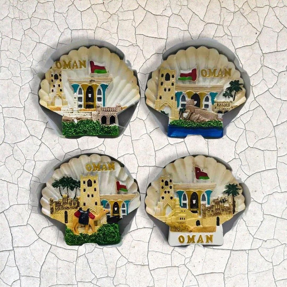 Luxury Shell Design Oman Fridge Magnet Omani Premium Design Showcase
