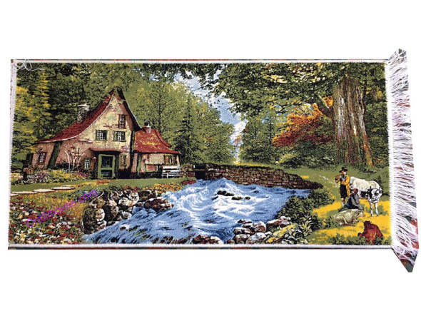 Rench Village Carpet Wall Hanging Carpet 3d Effect Carpet Machine Made 100x50cm | High-end Boutique Souvenir | Crafted In Dubai - Luxury Handcrafted Art Craftihouse Dubai