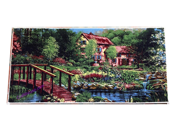 Stunning Village Pattern Carpet 3d Effect Carpet Machine Made 100x50cm | Premium Handcrafted Gift & Cultural Souvenir - Luxury Handcrafted Art Craftihouse Dubai