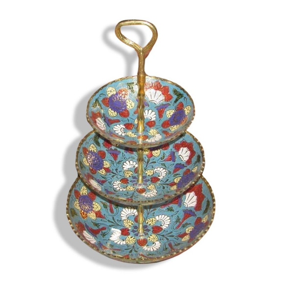 Luxury Artisan 3 Tier enamel painted Premium Design Showcase