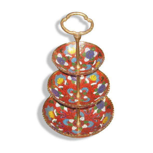 Luxury Artisan 3 Tier enamel painted Premium Design Showcase