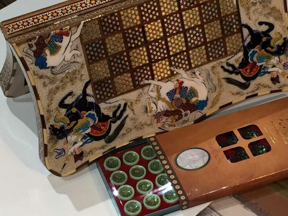 Exclusive Stunning hand painted handmade backgammon , wooden backgammon , Special gift Fine Craftsmanship Detail