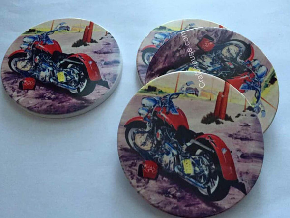 Handcrafted Harley Davidson Coaster Ceramic – Craftihouse Luxury - Authentic Luxury Craftsmanship