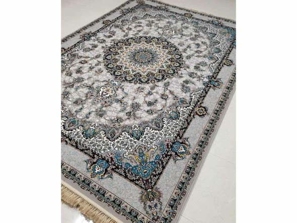 Luxury 3x4 Meter Machine Made 1000 Shoulder Carpet Blue Pattern Machine Made Carpet Premium Design Showcase