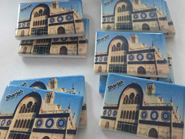 Sharjah Fridge Magnet 7x5 Cm | Artisan Magnetic Memento | Unique Dubai Decor - Luxury Handcrafted Art Craftihouse Dubai