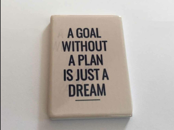 A Goal Without A Plan Is Just A Dream Ceramic 7x5 Cm Customized | Premium Handcrafted Gift & Cultura - Luxury Handcrafted Art Craftihouse Dubai