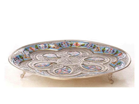 Handcrafted Enamel Engraved Tea Tray Lifestyle Visual