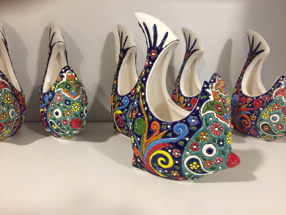 Luxury Handcrafted Enamel Emboss Fish Ceramic Sauce Premium Design Showcase