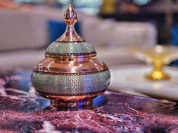 Handcrafted Sunning Khatam Copper Candy Lifestyle Visual
