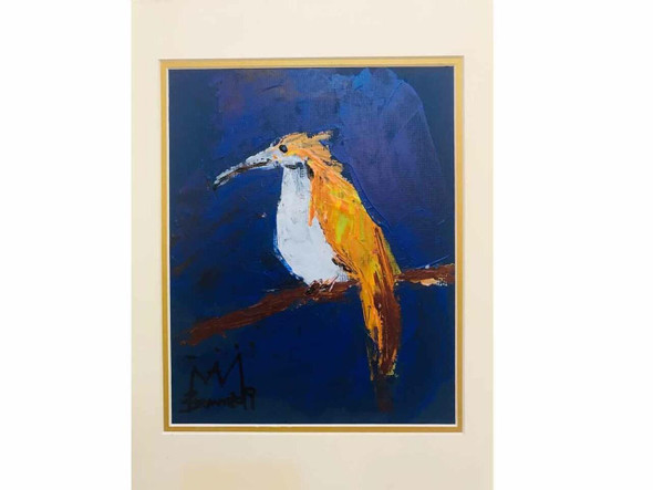 Original Acrylic Painting On Hard Mount Board Modern Cute Bird | Sophisticated Middle Eastern Art & Home Anchor - Luxury Handcrafted Souvenir Craftihouse Dubai